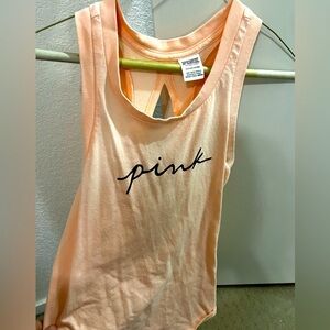 Victoria's Secret Orange Pink Tank Top with Cut Out